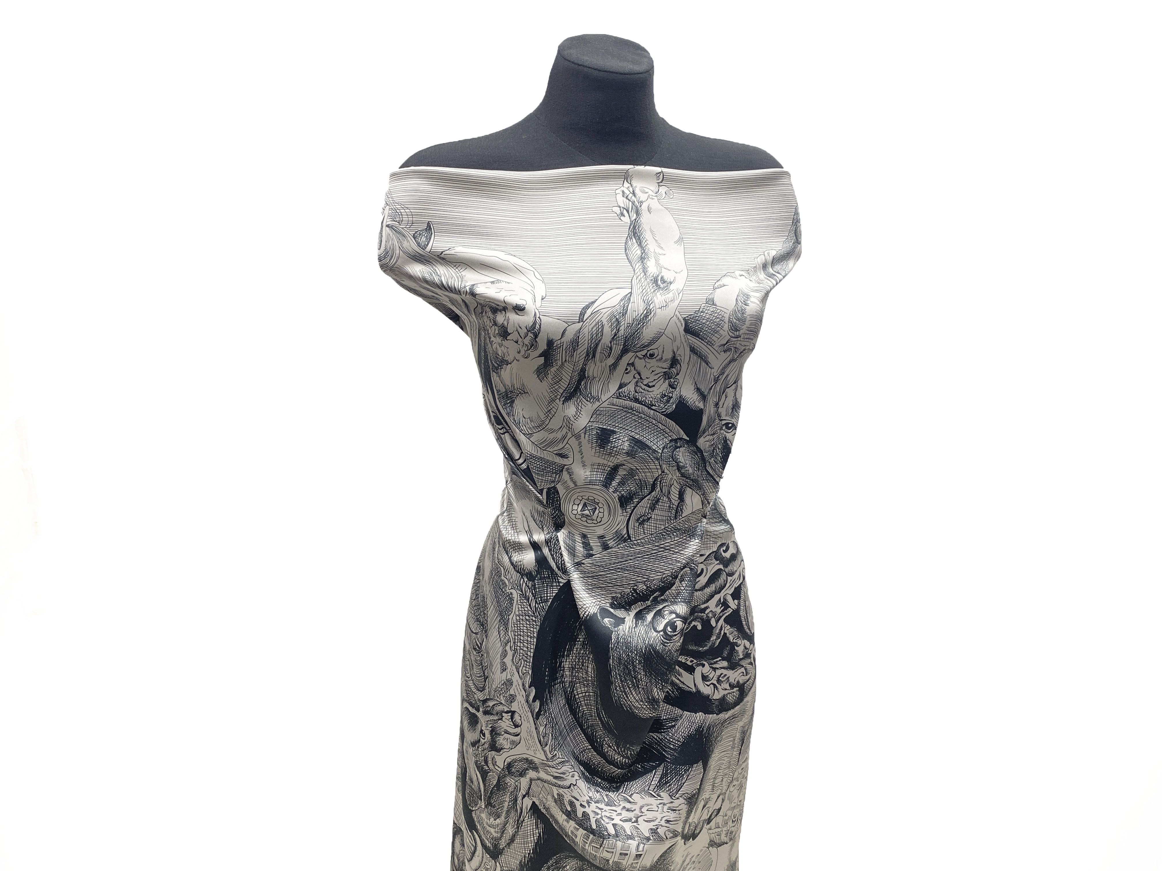 Ткань Шёлк серого цвета в стиле Dries Van Noten  46811 5